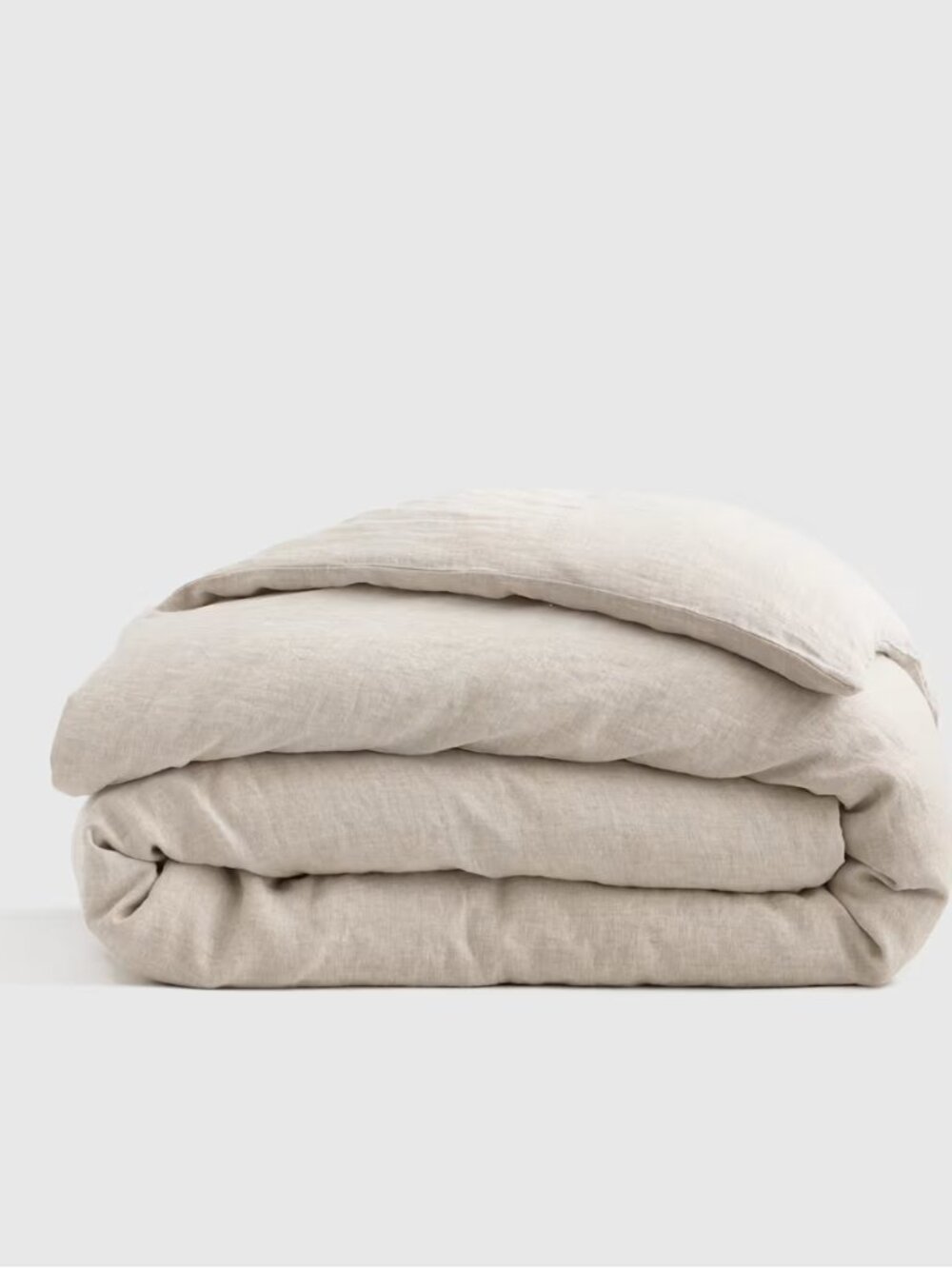 NWOT Quince European Linen 1 Piece Duvet Cover, Full/Queen (Toffee) No shams